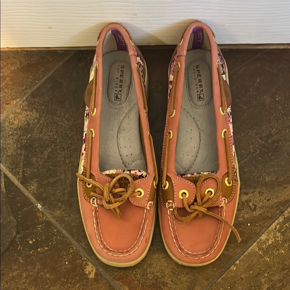 Sperry Women's Coral and Floral Loafers
